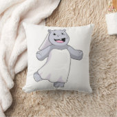 Coussin Hippopotampe en mariée avec voile (Couverture)