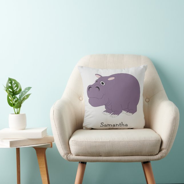 Coussin Hippopotamus Design Personalised (Chaise)