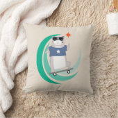 Coussin Hipster Bear Riding a Skateboard (Couverture)