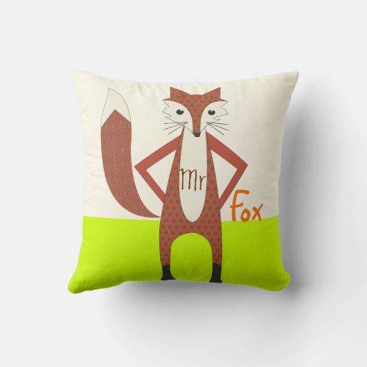 Coussin Hipster Forest Fox Baby Nursery (Verso)