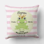 Coussin Histoire de conte de fées grenouille prince rose c (Verso)