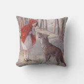 Coussin Histoire de Petit Chaperon Rouge vintage (Recto)