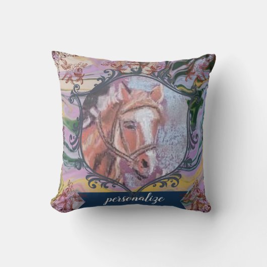 Coussin histoire magique chevaux (Recto)