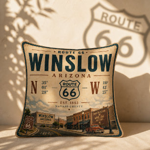 Coussin Historique Route 66 Winslow Confort