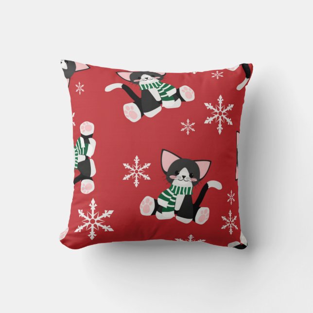 Coussin Hiver Black Kitty (Recto)