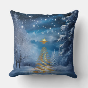 Coussin HIVER dans un monde de conte de fées