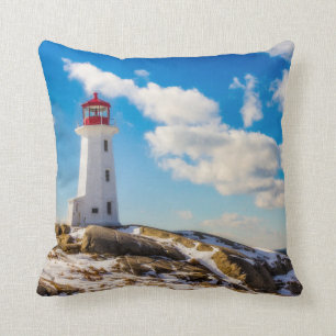 Coussin Hiver du phare   en crique de Peggy, la