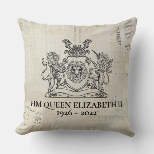 Coussin HM Queen Elizabeth II 1926-2022 Pillow