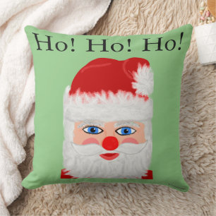 Coussin Ho Ho Ho Père Noël Personnaliser Nom de Famille