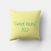 Coussin Hochet bébé argent étoile jaune ruban vert bénédic (Verso)