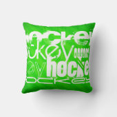 Coussin Hockey ; Grandes vertes néon (Verso)