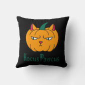 Coussin Hocus pawcus Halloween citrouille ginger cat magie (Verso)
