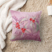 Coussin Holly Berries on Purple (Couverture)
