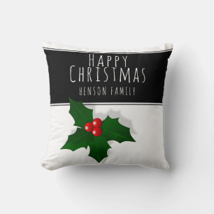 Coussin Holly Berry Tree Plante Joyeux Noël