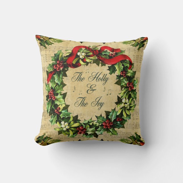 Coussin Holly et Ivy (Recto)