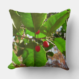 Coussin Holly Feuilles II Vacances Nature Botanique