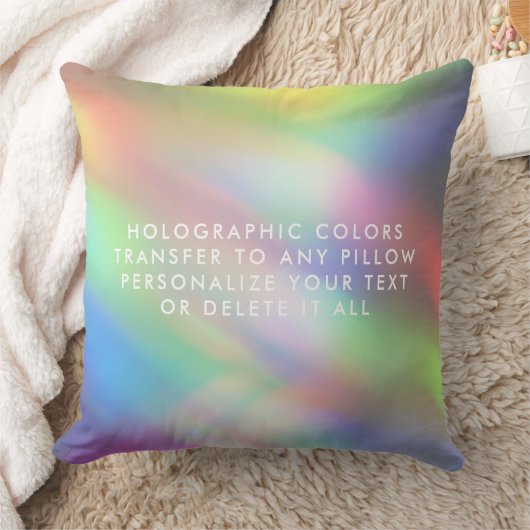 Coussin Hologramme moderne Pastel Arc-en-ciel Sirène Unico (Couverture)