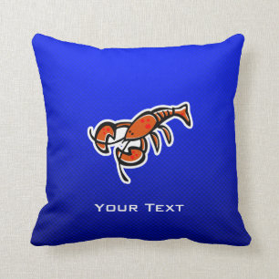 Coussin Homard ; Bleu