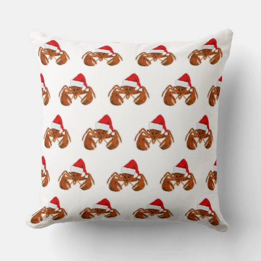 Coussin Homard Santa Claus maritime (Recto)