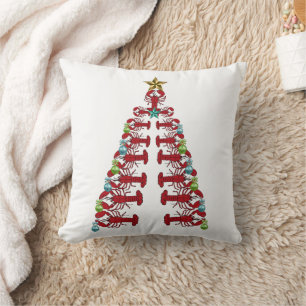 Coussin Homard sapin de Noël mignon fête laide mignon cous