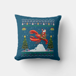 Coussin Homard Vilain Noël Cadeau Père Noël équitation Hom