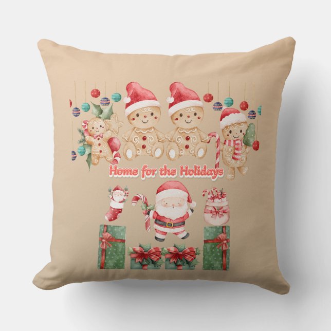 Coussin Home for the Holidays -Santa Claus pillow (Recto)