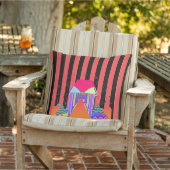 Coussin Home Red Black Stripes (Chaise)