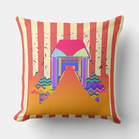 Coussin Home Red Stripes (Recto)