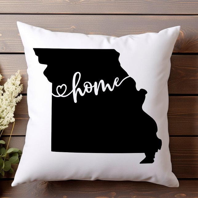 Coussin Home State Outline Heart Missouri (Créateur téléchargé)