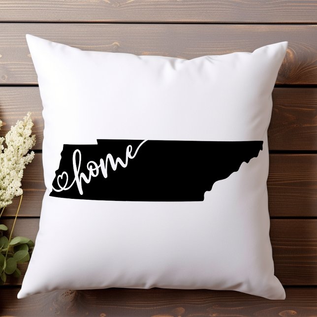 Coussin Home State Outline Heart Tennessee (Créateur téléchargé)