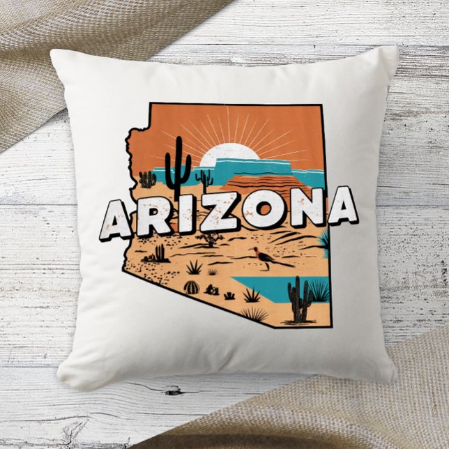 Coussin Home State Retro Color Arizona (Créateur téléchargé)