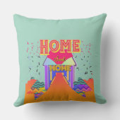 Coussin Home Sweet Home Aqua (Verso)