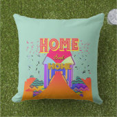 Coussin Home Sweet Home Aqua (Herbe)