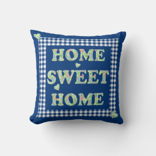 Coussin Home Sweet Home Coussin, Blue Mix'n'Match Motifs