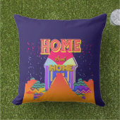 Coussin Home Sweet Home Dk Blue (Herbe)