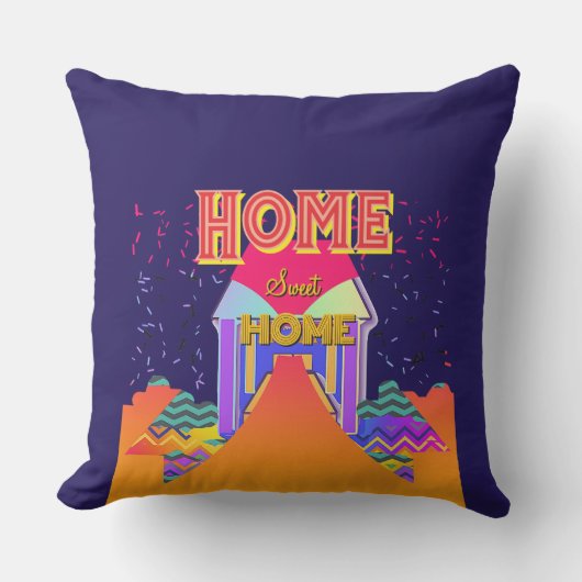 Coussin Home Sweet Home Dk Blue (Recto)