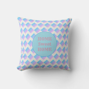 Coussin Home Sweet Home et Motif diamant