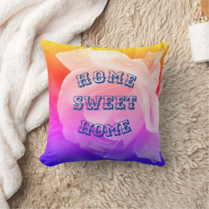 Coussin Home Sweet Home Flower Rose