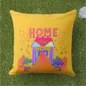 Coussin Home Sweet Home Jaune (Herbe)