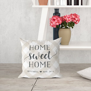 Coussin Home Sweet Home Personnalisé
