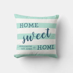 Coussin Home Sweet Home Personnalisé Grille verte