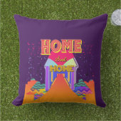 Coussin Home Sweet Home Purple (Herbe)