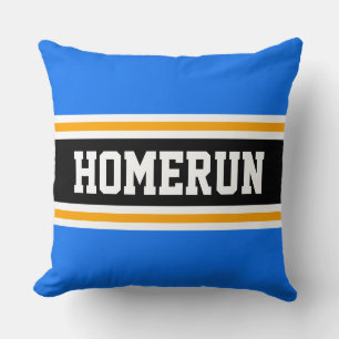 Coussin HOMERUN Sportif Bleu Clair Orange Rayures d'Été
