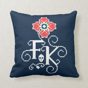 Coussin Hommage floral de Frida Kahlo