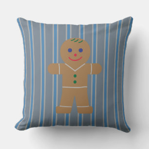 Coussin Homme de pain d'épices amusant et fantaisiste