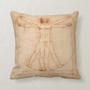 Coussin Homme de Vitruvian - da Vinci