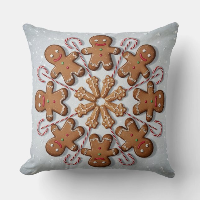 Coussin Homme en pain d'épices Noël Motif sans couture (Recto)
