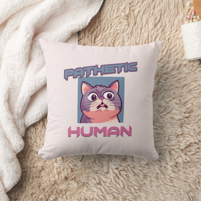 Coussin Homme pathétique - Drôle conception de chat (Couverture)