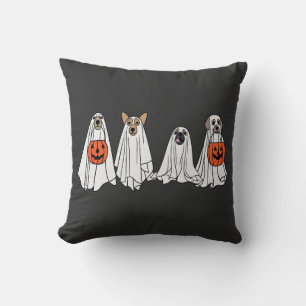 Coussin Hommes mignons femmes Halloween chien chiens fantô