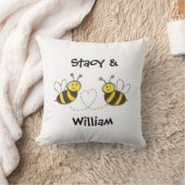 Coussin Honey Bees with Heart (Couverture)